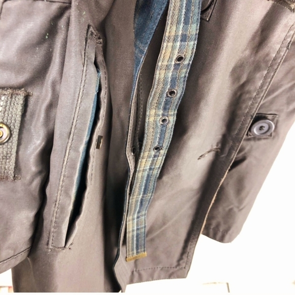 Superdry brown safari wax tartan lined and corduroy jacket/parka. Size M - Picture 4 of 11